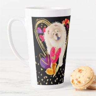 TU FAIS DE MON COEUR BLER - Cream Chow latte mug