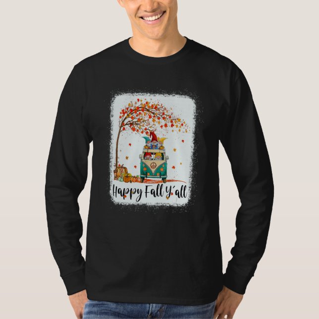 Tu Happy Fall Y'all Thanksgiving Gnome Costume Aut T-Shirt (Vorderseite)
