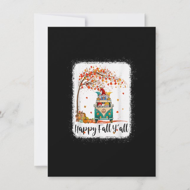 Tu Happy Fall Y'all Thanksgiving Gnome Lover Costu Einladung (Vorderseite)