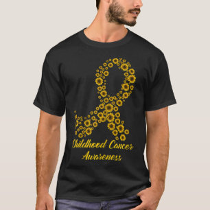 Tu Kinder Krebs Bewusstsein Monat Kostüm Gelb T-Shirt