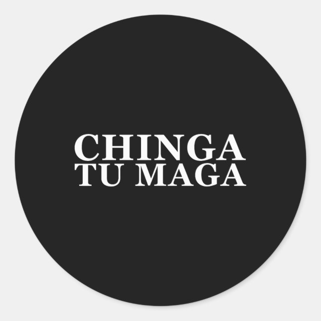 Tu Maga Anti Trump Mexikanisches lateinisches Wort Runder Aufkleber (Vorderseite)