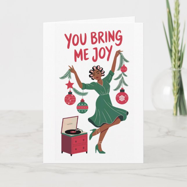 Tu M'Apportes Joy | Carte de Noël noire (Devant)