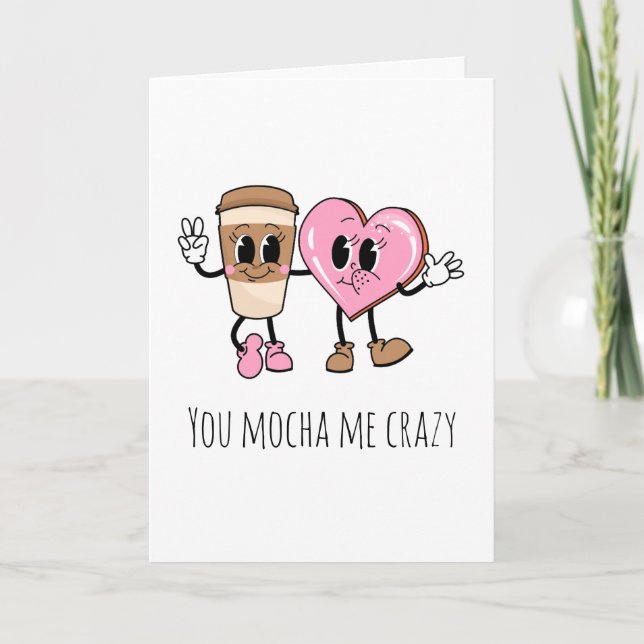 Tu me moques un café fou drôle je t'aime cartes (Devant)