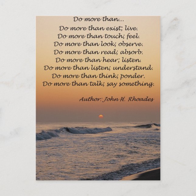 Tu mehr als ... Postkarte (Vorderseite)