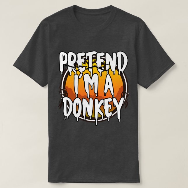 Tu mir a Donkey Funny Lazy Halloween Costume L T-Shirt (Design vorne)