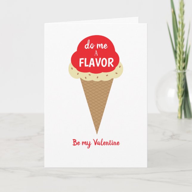 Tu mir einen Geschmack, sei mein Valentine, oh und Karte (Vorderseite)