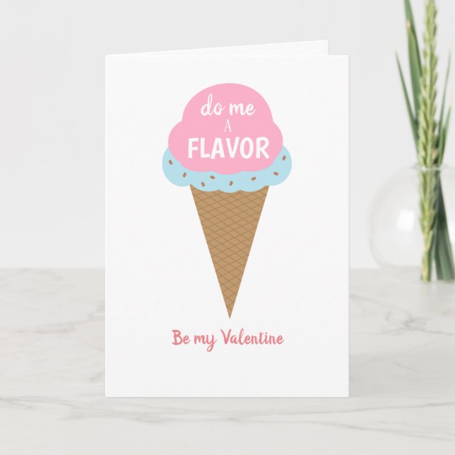 Tu mir einen Geschmack, sei mein Valentine, oh und Karte (Vorderseite)