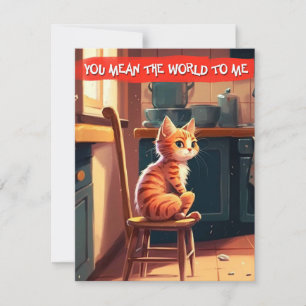 "Tu représentes le monde pour moi" Carte d'amour p