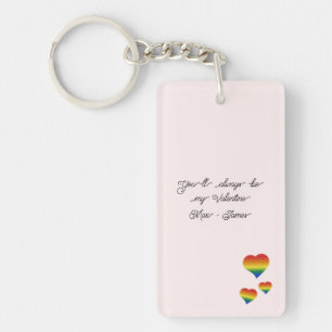 Tu seras toujours mon Valentin Drapeau LGBT coeurs
