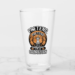 Tu so, als sei ich ein dalmatinischer Halloween-Hu Glas