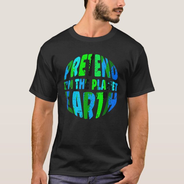 Tu so, als wäre ich die Erde Funny Lazy Matching H T-Shirt (Vorderseite)