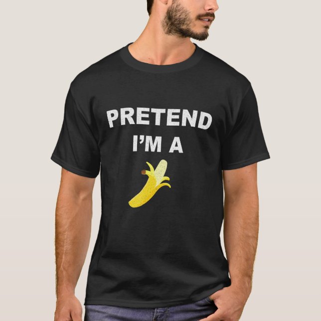 Tu so, als wäre ich ein Bananenkostüm Funny Lazy M T-Shirt (Vorderseite)