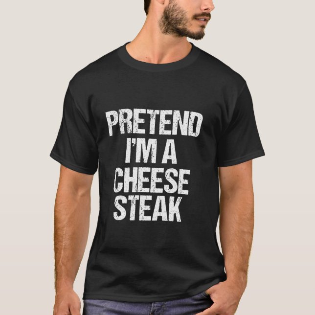 Tu so, als wäre ich ein Cheesesteak Kostüm Funny L T-Shirt (Vorderseite)