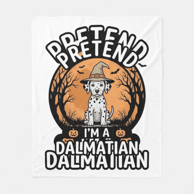 Tu so, als wäre ich ein dalmatinischer Halloween-H Fleecedecke (Vorderseite)