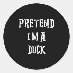 Tu so, als wäre ich ein Duck Halloween-Kostümpaare Runder Aufkleber