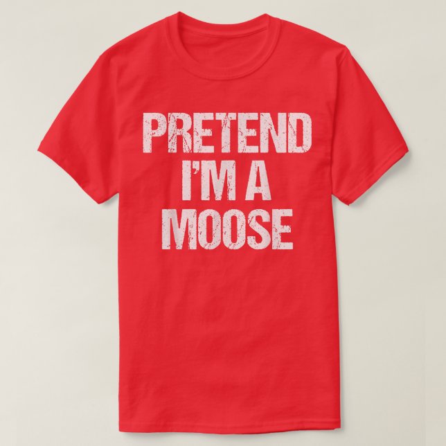 Tu so, als wäre ich ein Elchkostüm, sonniges Hallo T-Shirt (Design vorne)