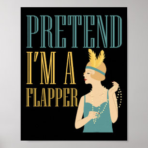 Tu so, als wäre ich ein flacher Bobbed Hair Subkul Poster