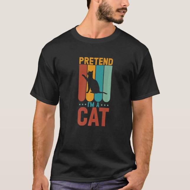 Tu so, als wäre ich ein KatzenHalloween T-Shirt (Vorderseite)