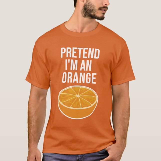 Tu so, als wäre ich ein Orangefarbenes Halloween-K T-Shirt (Vorderseite)