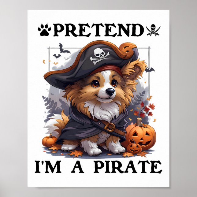 Tu so, als wäre ich ein Piratenschüttler-Halloween Poster (Vorne)