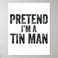 Tu so, als wäre ich ein Zinn-Mann-Halloween-Famili