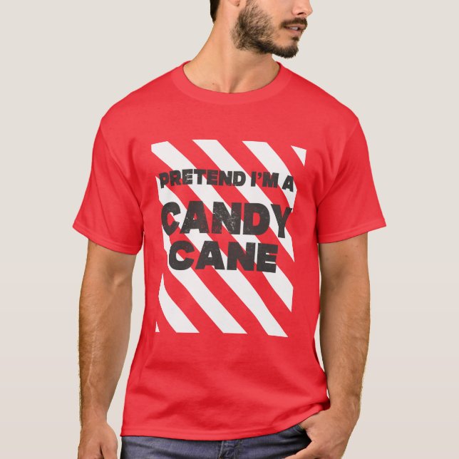 Tu so, als wäre ich eine Candy Cane Weihnachtscrem T-Shirt (Vorderseite)