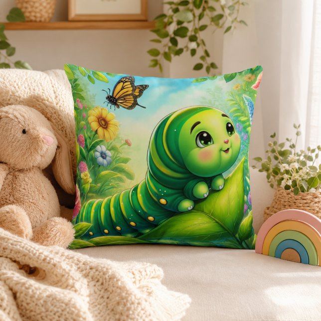 Tu so, als wäre ich eine Raupe Erwachsene Kinder Kissen (Pretend I'm A Caterpillar Adults Kids Throw Pillow)