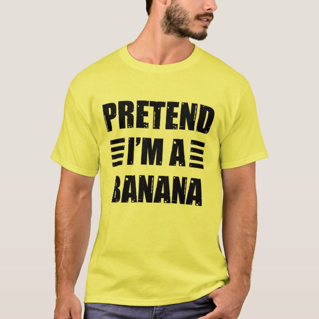 Tu so, als würde ich ein Bananenkostüm Halloween L T-Shirt (Vorderseite)