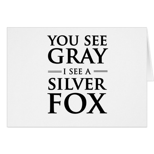 Tu vois Grey, je vois un renard argenté (Devant Horizontal)