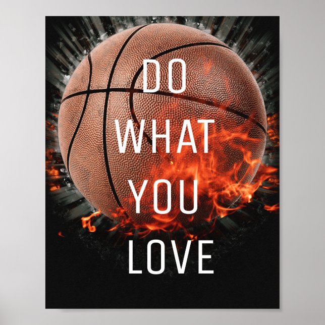 Tu, was du Liebe Basketball Poster (Vorne)