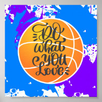 Tu, was du Liebe Basketball Poster