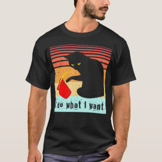 Tu, was ich Black Cat Red Cup Gewollt habe, lustig T-Shirt