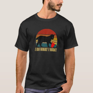 Tu, was ich Schwarzen Katzen-Roten Cup Gewollt hab T-Shirt