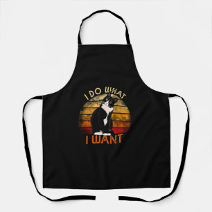 Tu, was ich Tuxedo Cat Mama Niedlich Funny Graphic Schürze