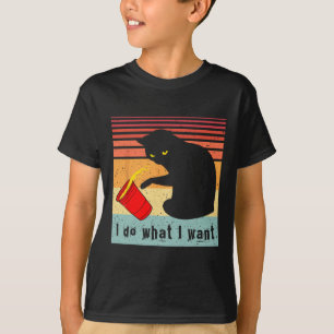 Tu, was ich Vintage Black Cat Red Cup Funny Gewoll T-Shirt