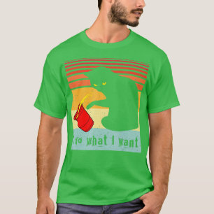 Tu, was ich Vintage Black Cat Red Cup Funny Gewoll T-Shirt