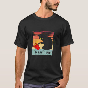 Tu, was ich Vintage Black Cat Red Cup Funny Gewoll T-Shirt