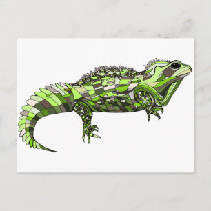 Tuatara Green Postkarte