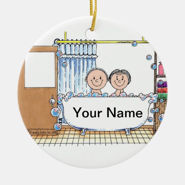 Tub Time, nur Paar Keramikornament (Vorne)
