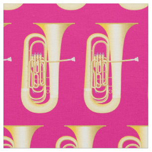 Tuba Band Music Musician Room Decke Rosa Stoff