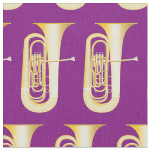 Tuba Band Musical Musician Saal Dekoration Lila Stoff