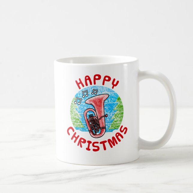 Tuba Christmas Brass Musician Music Teacher Kaffeetasse (Rechts)