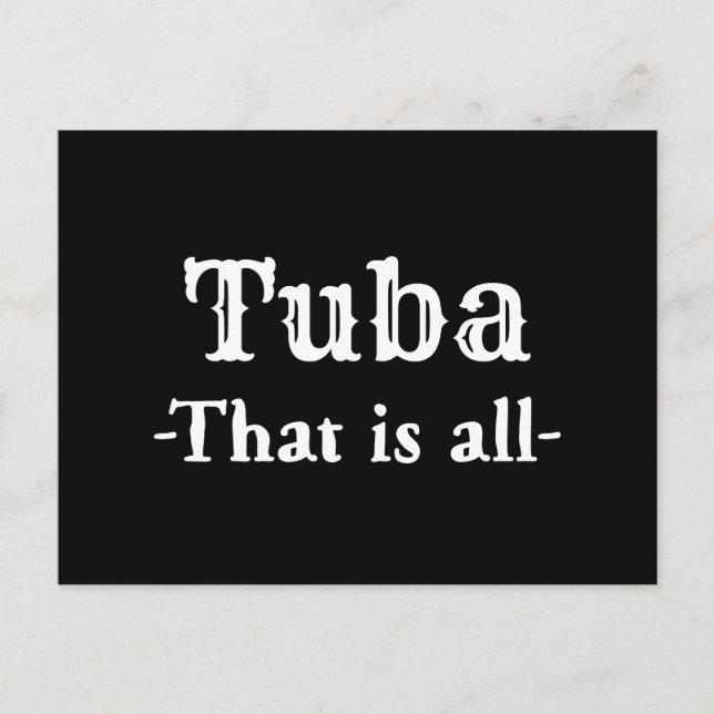 Tuba, das alles lustige Musik Postkarte (Vorderseite)