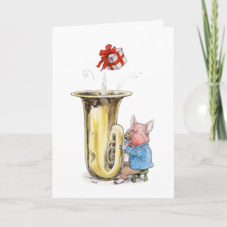 Tuba-durchbrennenkarte schwein alles Gute zum Karte