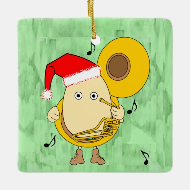 Tuba Egghead Keramikornament (Vorderseite)