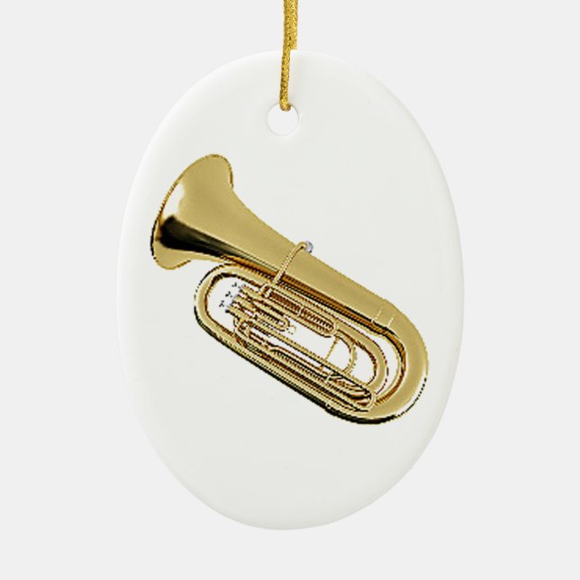 "Tuba" Entwurfsgeschenke und -produkte Keramikornament (Vorne)