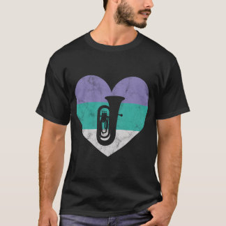 Tuba-Geschenk für Frauen, Teenager, Mädchen Retro  T-Shirt