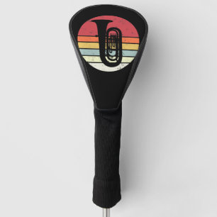 Tuba-Geschenk, Retro-Tuba-Spieler, Orchester Golf Headcover