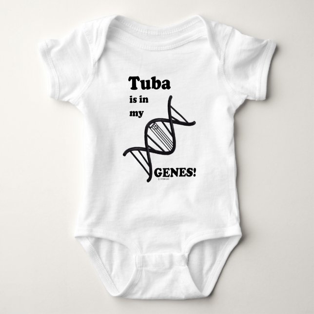 Tuba ist in meinen Genen Baby Strampler (Vorderseite)