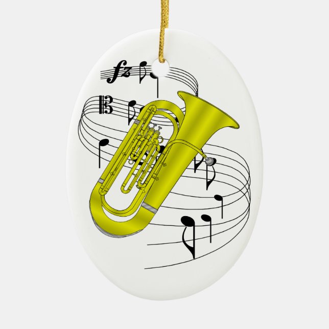 Tuba Keramik Ornament (Vorne)
